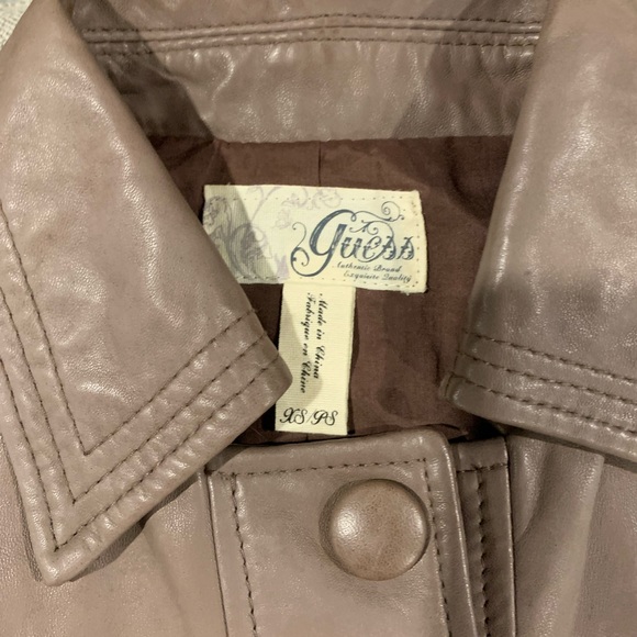 Belted Guess leather jacket - Picture 6 of 8